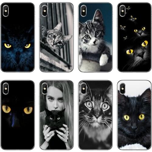 Black Cat Staring Eye Accessories phone Case For Huawei Honor 20 10i 9X 10 Lite 8S 8C 8X 7C 7X 7A 6C Pro 6 6A 6X 5A 5C V8 V10