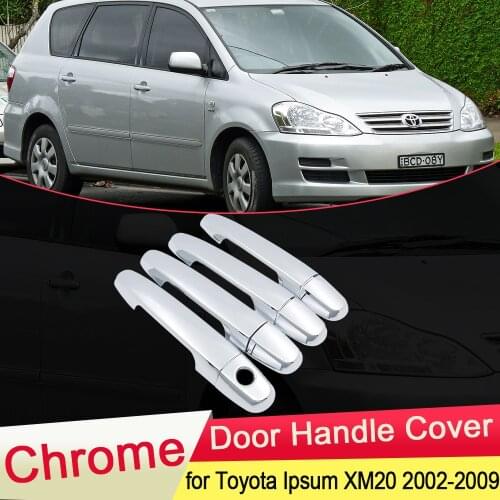 For Toyota Ipsum Avensis Verso Picnic SportsVan 2002~2009 Chrome Door Luxuriou Handle Cover Trim Car Catch Styling Accessories
