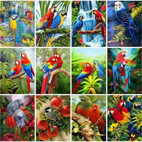 EverShine Diamond Painting Parrot Full Square Diamond Embroidery Animals Cross Stitch Rhinestones Art Hobby Gift Wall Decor