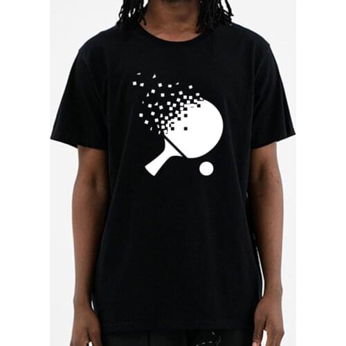 2020 New Summer Men Cotton O-Neck Short Sleeve Fitness Sport T-Shirts Funny Table Tennis Printed T Shirt Mens Tees Top