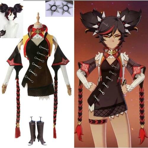 Game Genshin Impact Xinyan Cosplay Costume Halloween