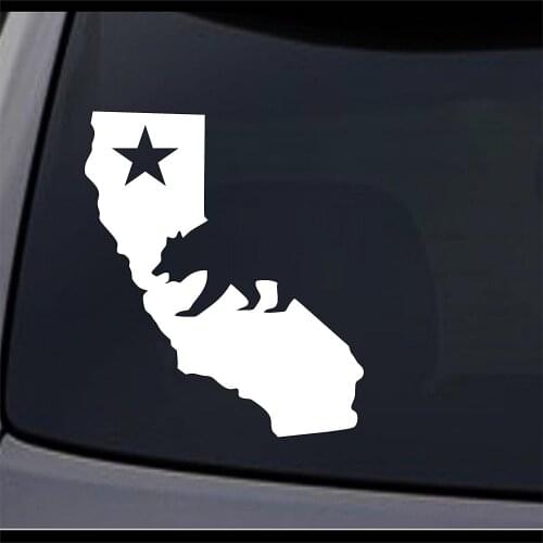 California Republic Cali State Map Cali Bear Cali Life Vinyl Decal Sticker 4" X 3.4"