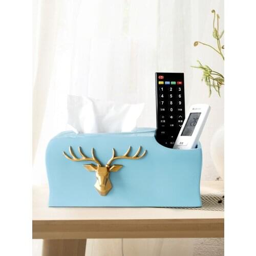 Tissue Box Resin Desktop Organizer Durable Multifunctional Remote Paper Holder Stationery Storage Box Pencil Rack For Office