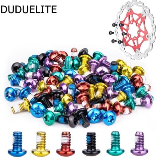 6/12pcs Colorful Bike Bicycle Disc Brake Rotor Fixing Screws Torx Bolts T25 M5x10mm MTB Bike Alloy Steel Disc Brake Rotor Bolts