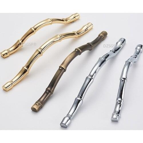 Cabinet Kitchen Knob Bamboo Drawer Cupboard Handles Furniture Dresser Pulls Bronze Gold Bronze Zinc Alloy Modern
