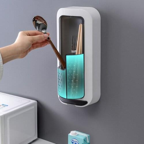 Kitchen Organizer rotatable Cutlery Storage Holder Plastic Drainer Drain Containers Drying Rack Tableware Table Knife Spoon Fork