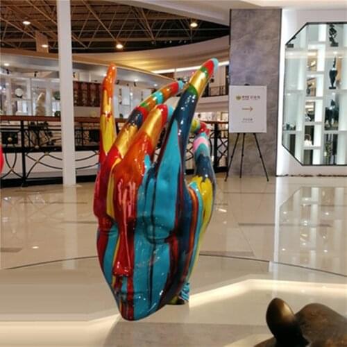 HUMAN FACE MANICURE FINGER ARTS SCULPTURE COLORED DRAWING ART STYLE PERSONALITY STOREFRONT DECOR STORE OPENING GIFT X5745