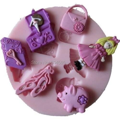 Mini Fashion E F0493 Fondant Mold Silicone Sugar mold Craft Molds DIY gumpaste flowers Cake Decorating