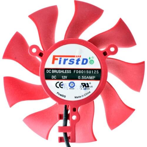 Brand new original FD8015U12S 75mm 38.5mm DC12V 0.50A HD6850 6870 6790 6770 4860 graphics card cooling fan