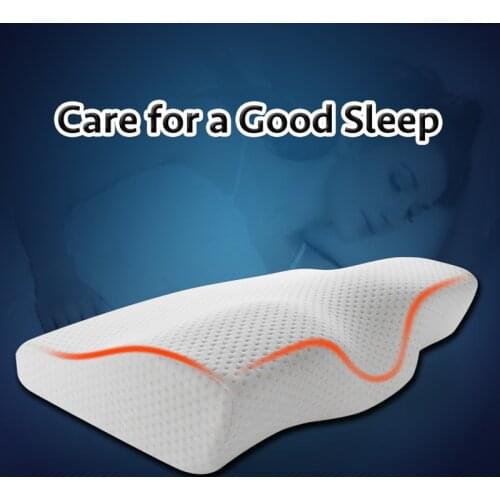 Memory Foam Bedding Pillow Neck protection Slow Rebound Memory Foam Butterfly Shaped Pillow Health Cervical Neck size in 50*30CM