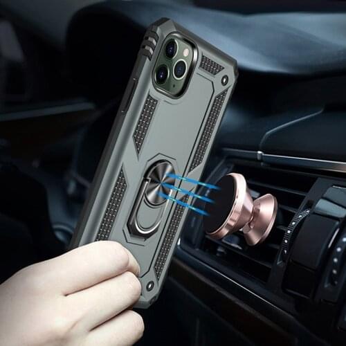 Shockproof Armor Case For iPhone 12 11 Pro XS Max X XR Car Holder Phone Case For iPhone 7 8 6 6s Plus SE 2020 Magnetic Cover