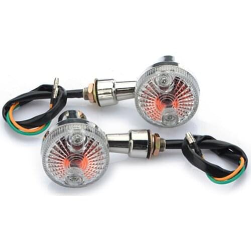 Silver TURN SIGNAL INDICATOR LIGHT AMBER UNIVERSAL SCOOTER 12V