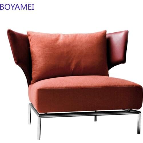 Modern simple light luxury single sofa living room thousand bird Plaid designer tiger chair leisure sofa chair