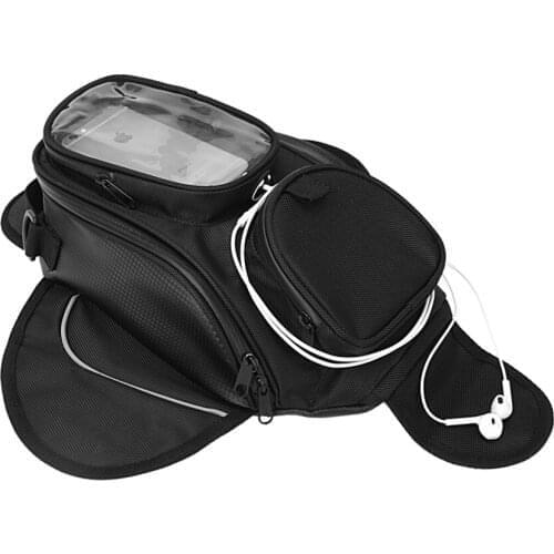 New Waterproof Motor Tank Bag Black Oil Fuel Tank Bag Magnetic Motorbike Saddle Bag Single Shoulder Bag Motorcycle Backpack