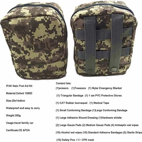 Outdoor Compact Portable Camouflage First Aid Kit Suitable for Family Vehicle Camping