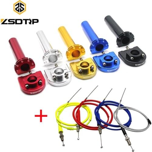 Universal 7/8" Motorcycle Throttle Twist Grips 22mm CNC Aluminum Grip Accelerator Moped Scooter Dirt Bike Refit Part