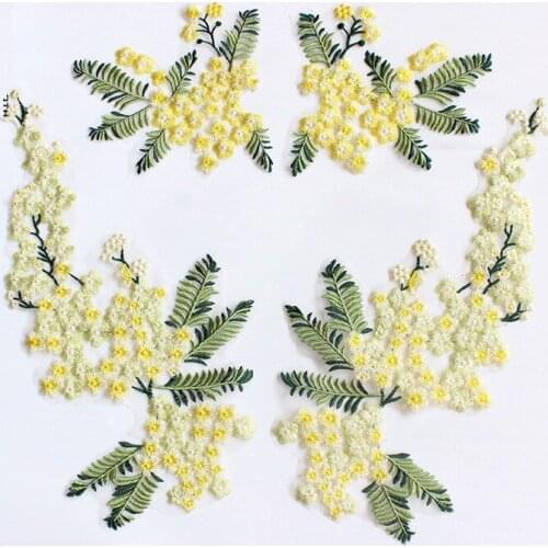 Grape plant 4pcs/set applique patches vintage embroidered badge fabric patch Fashion clothing decoration accessories patch