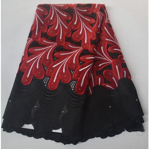 High quality Swiss voile lace in Switzerland hot sale African cotton dry lace dresses materials Nigerian lace fabric black party