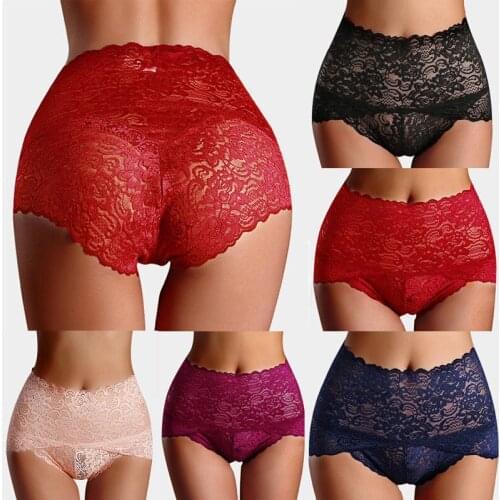 Women Sexy Underwear Lace Briefs Panties Super Thin Hollow womens breathable sexy lace panties 2019 New