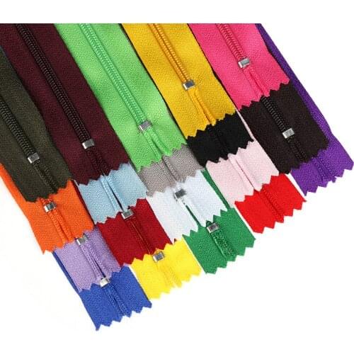 10PCS Colorful Handcraft Close-End Nylon Zippers Garment Sewing Supplies Tailor Tools Clothing Trousers Costume Decor Accessory