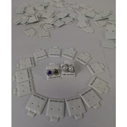100 Earring White Puff Card Jewelry Case Display Pads 1 1/2" x 1 3/4"