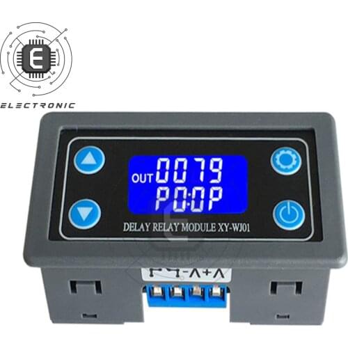 DC12V LED Digital Time Delay Relay Module Programmable Timer Relay Control Switch Timing Trigger Cycle With Case