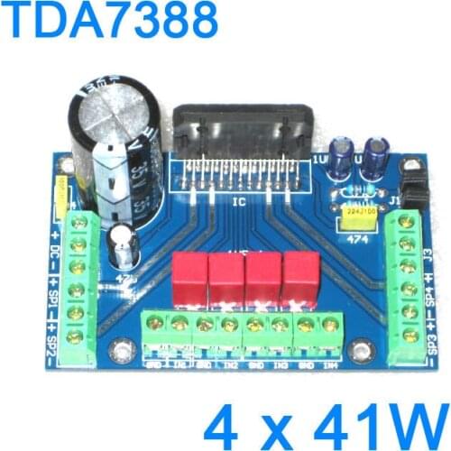 DC 12V TDA7388 4 Channel 4 x 41W Audio Power Amplifier Board BTL PC Car Amp