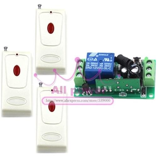 12V Three Ways 315mhz 10A Wireless RF Digital Remote Control Switch + Remote Controller 12v