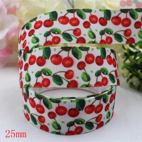 165667,(1")25mm 10yard/lot Fruit Ribbons Thermal transfer Printed grosgrain Wedding Accessories DIY handmade materials Gift