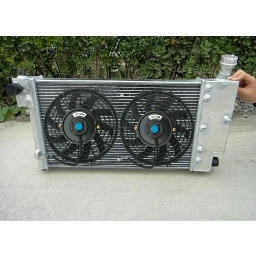 2ROW 50MM ALUMINUM RADIATOR+FAN FOR PEUGEOT 106 GTI S16 & RALLYE//CITROEN SAXO VTR 1.0/1.1/1.4/1.6iG 1991-2001 FIT 95 98
