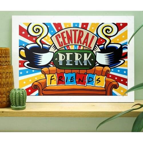 Friends Diamond Painting Tv Show Inspirational Central Perk 5D Full Drill Resin Mosaic Embroidery Cross Stitch Home Decoration