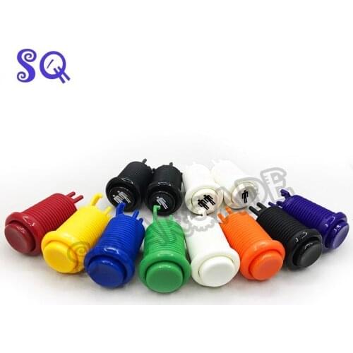 Free shipping 1pc factory wholesale price 28mm mouting Push Button Durable Multicade MAME Jamma Game Long Switch Mult-color