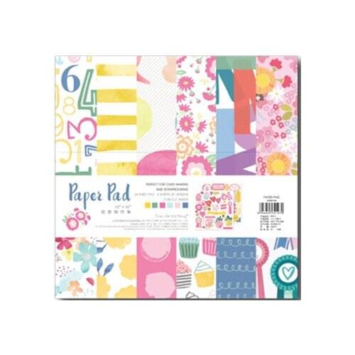 25.5*25.5cm Scrapbooking paper pack of 24 sheets handmade craft paper craft Background pad PP014