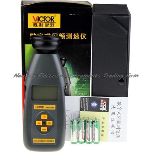 Fast arrival VICTOR digital flash frequency velocimeter DM6238P 60-40000 RPM speed watchband backlight