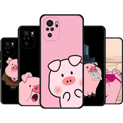 Phone Case for Xiaomi Redmi Note 8 9 10 Pro 7 8T 9T Redmi 9 9i 8A 9A 9C 9T 10 9 Pro Soft Cover Pig Drawing Cute Kawaii