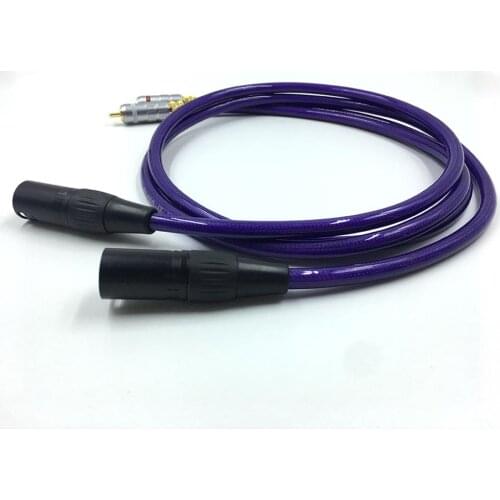 HIFI VDH RCA To 2 XLR Balanced Interconnect Cable XLR Balanced Cable 3 Pin 2 XLR Male to 2RCA Cable