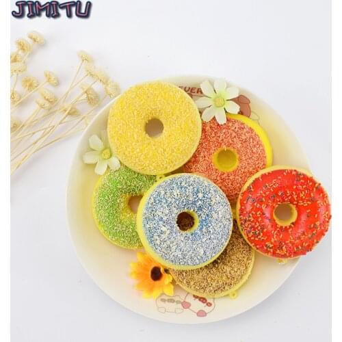 Jumbo Squishy Toys Lifelike Donuts Fruit Antistress Toy Funny Squishies Kids Gift Slow Rising Cream Scented Stress Reliever Toys