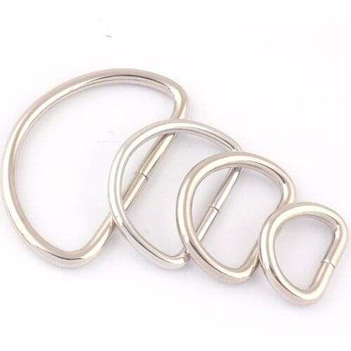 Silver D Ring Non Welded Metal D Buckles Belt Buckle Webbing Strap Handbag Holder Backpack Purse Clasp Making Hardware Supplies