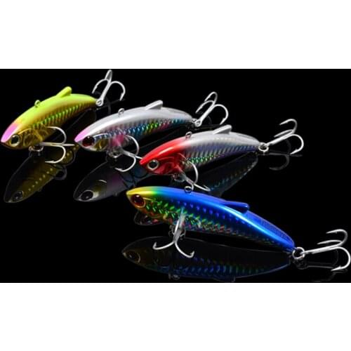 Trulinoya Sea Fishing VIB Lure 80mm 20g Laser Hard Bait Crankbait Wobbler Ocean Fishing Bait DW08