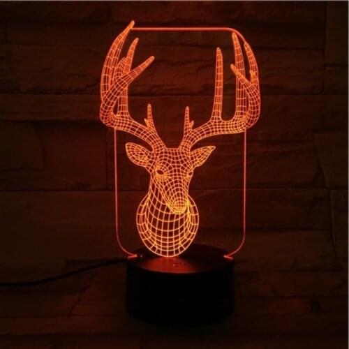 Nighdn 3d Lamp Animal Night Light Creative Table Lamp Deer Bedside Lighting Great Gifts for Kids and Lover Birthday Xmas Present