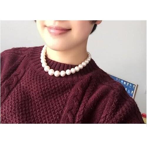 Wholesale >>charm Jew. Gorgeous Natural white 13-14mm kasumi Pearl Necklace