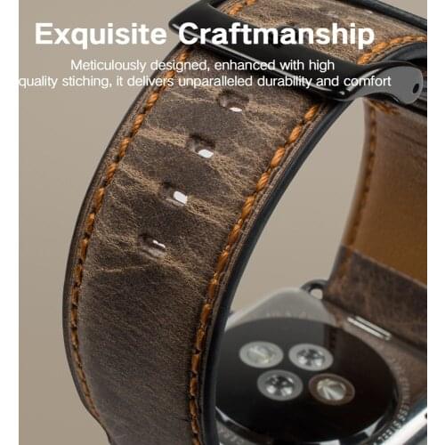 Leather strap For apple watch band 44 mm 40mm 42mm 38mm Retro Cow watchband iWatch bracelet watch series 6 SE 5 4 3 2 44 mm