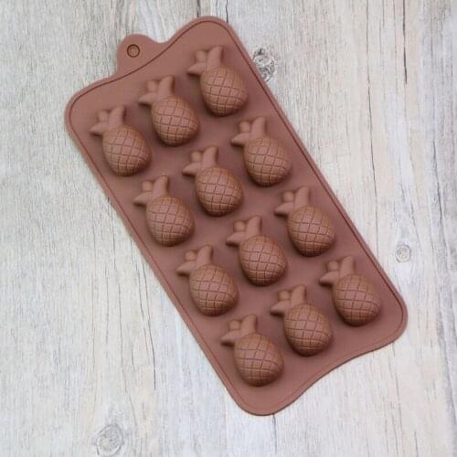 12 Cavity 3D Pineapple Silicone Mold for Baking Chocolate Mousse Cake French Dessert Pastry Mould Decorating Tools