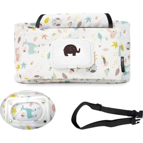 Mommy Foldable Hanging Bag Multi-function Large Capacity Baby Products Stroller Hanging Bag Storage Bag Shoulder Strap