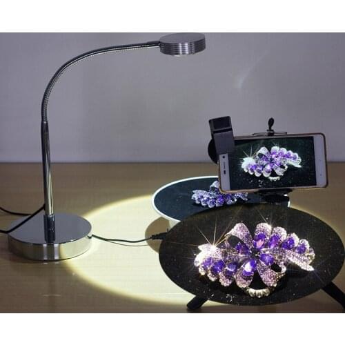 LED Jewelry Photo Spotlights Table Lamps Take Wenwan Diamond Jadeite Jade Live Lights Fill Light Spotlight Can Be Adjusted