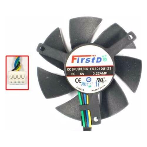 Firstd FD5010U12S DC 12V 0.22A 47X47X10mm Server Cooling Fan