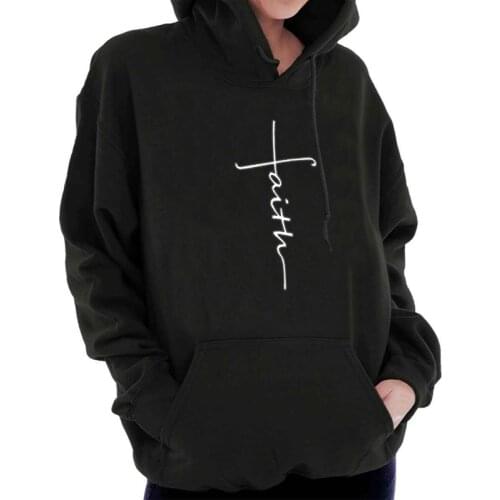 Faith Fashion Hoodies O Neck Cotton Women Sweatshirt Christian Pullover Clothing Full Long Sleeve Top Shirt Drop Shipping bts