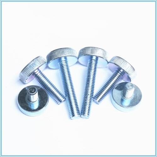 10Pcs M3 M4 M5 Knurling Flat Head Knurled Thumb Screw Hand Tighten Computer Screws