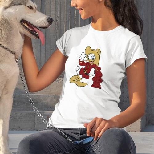 Disney Women T-shirt Summer New Products Donald Duck Cartoon Printing Top Clothes Dropship Fashion Outdoor Casual T Shirt Female