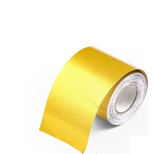 Gold Aluminum Foil Tape High Temperature Resistant Aluminum Foil Fiber Cloth Suitable For Exhaust Pipe Hood Industry